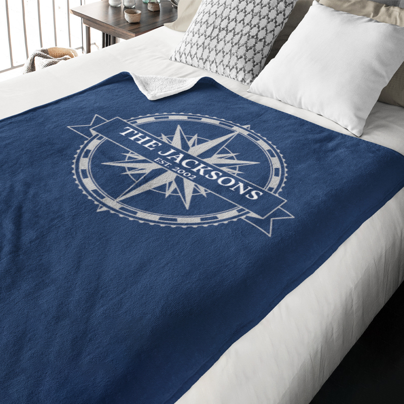 Personalized Text Nautical Blankets